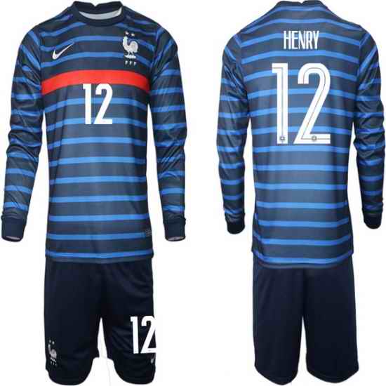 Mens France Long Soccer Jerseys 020